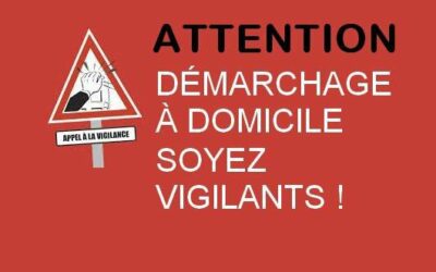 ⚠️ Démarchage à domicile : soyez vigilants