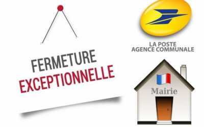 Fermeture exceptionnelle agence postale