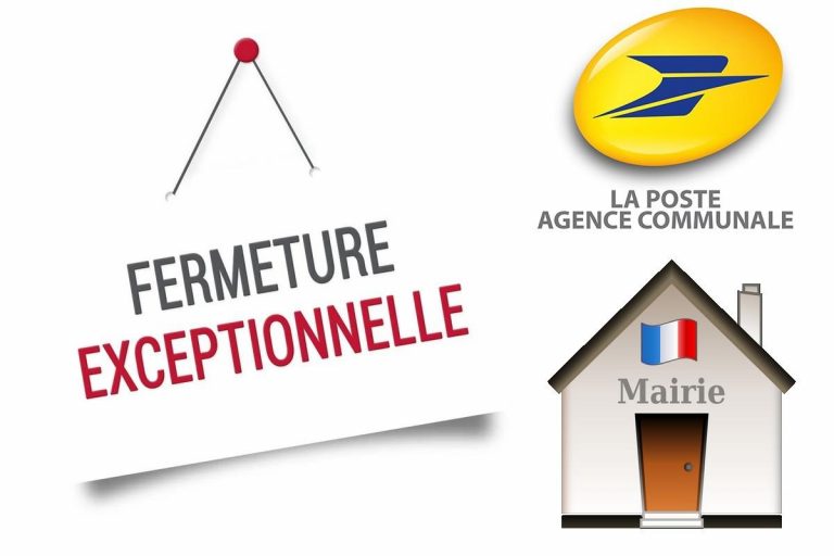 Fermeture exceptionnelle agence postale