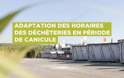 Vigilance rouge Canicule – Adaptation des horaires des déchetteries